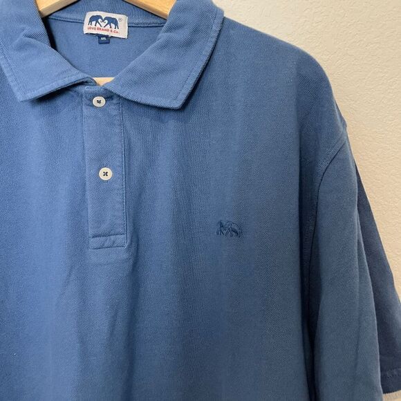 Love Brand & Co. Deep Blue Pensacola Short Sleeve Polo Shirt Men's Size XXL - Picture 3 of 7